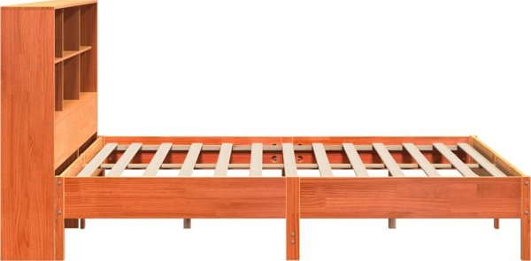 vidaXL Κρεβάτι με ράφι, χωρίς στρώμα, 180x200 cm, από μασίφ πεύκο