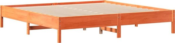 vidaXL Κρεβάτι με ράφι, χωρίς στρώμα, 180x200 cm, από μασίφ πεύκο