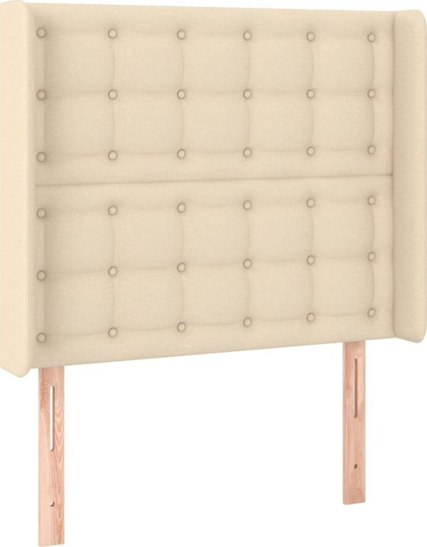 vidaXL Κεφαλάρι uszak κρεμ 83x16x118/128 εκ. από ύφασμα