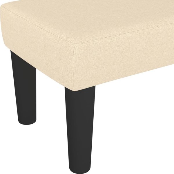 vidaXL Παγκάκι, κρεμ, 100x30x30 εκ., επενδυμένο με ύφασμα