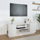 vidaXL Szafka pod telewizor, biala, 110x35x40,5cm, lite drewno sosnowe
