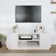 vidaXL Szafka pod telewizor, biala, 110x35x40,5cm, lite drewno sosnowe