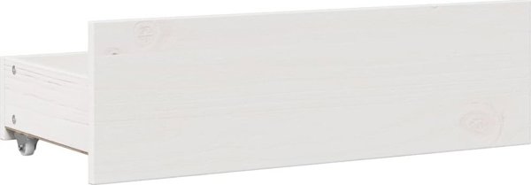vidaXL Lozko bez materaca z szufladami biale 150x200 cm sosnowe
