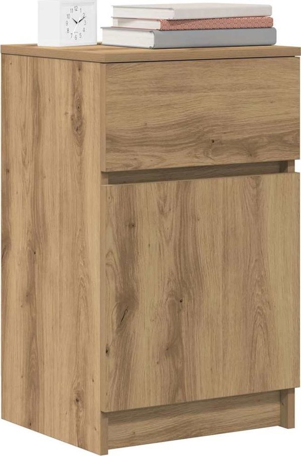 vidaXL Σετ 2 Κομοδίνα από Ξύλο Δρυός, Διαστάσεις 39x35x65 εκ.