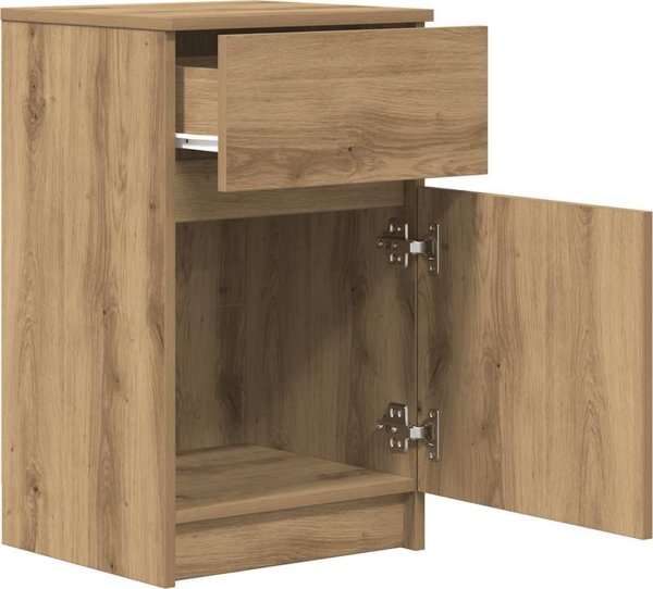 vidaXL Σετ 2 Κομοδίνα από Ξύλο Δρυός, Διαστάσεις 39x35x65 εκ.