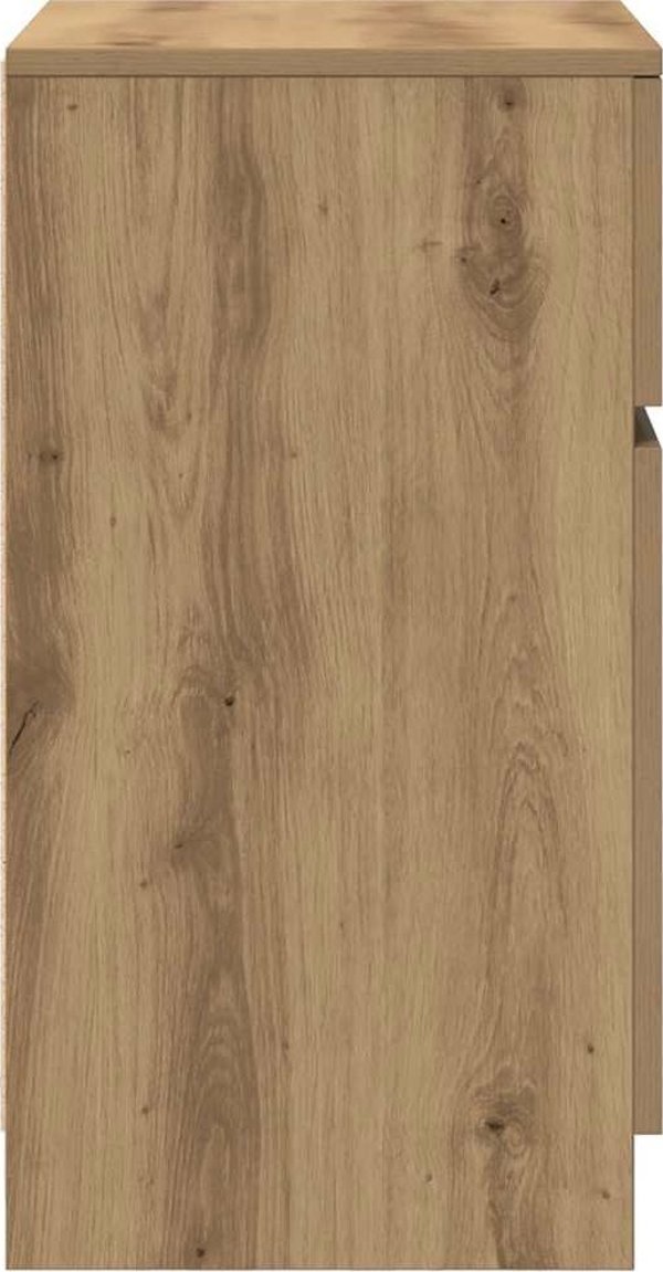 vidaXL Σετ 2 Κομοδίνα από Ξύλο Δρυός, Διαστάσεις 39x35x65 εκ.