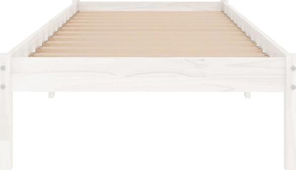 vidaXL Rama lozka, biala, lite drewno sosnowe, 90 x 200 cm