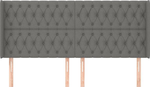 vidaXL Zaglowek uszak, skourogyri, 203x16x118/128 cm, tkanina
