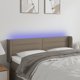 vidaXL Zagloszek do lozka z LED taupe 147x16x78/88 cm tkanina