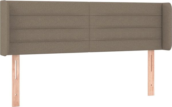 vidaXL Zagloszek do lozka z LED taupe 147x16x78/88 cm tkanina