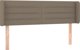 vidaXL Zagloszek do lozka z LED taupe 147x16x78/88 cm tkanina