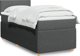 vidaXL Κρεβάτι Continental με στρώμα, σκούρο γκρι ύφασμα 80x200 εκ