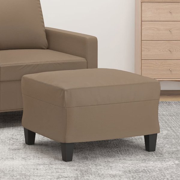 vidaXL Υποπόδιο cappuccino 60x50x41 cm από συνθετικό δέρμα