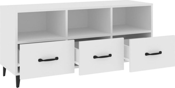 vidaXL Szafka pod TV biala 102x35x50 cm