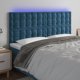vidaXL Κεφαλάρι κρεβατιού με LED, σκούρο μπλε, 200x5x118/128 cm