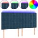 vidaXL Κεφαλάρι κρεβατιού με LED, σκούρο μπλε, 200x5x118/128 cm