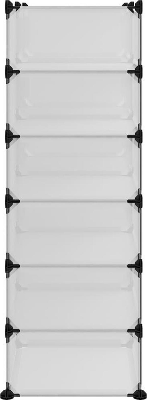 vidaXL vidaXL Stojak na buty, przezroczysty, 94,5x36,5x106 cm, PP