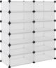 vidaXL vidaXL Stojak na buty, przezroczysty, 94,5x36,5x106 cm, PP