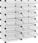 vidaXL vidaXL Stojak na buty, przezroczysty, 94,5x36,5x106 cm, PP