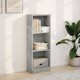 vidaXL Ραφιέρα, γκρι απόχρωση σκυροδέματος, 40x24x109 cm, υλικό ξυλομάζας