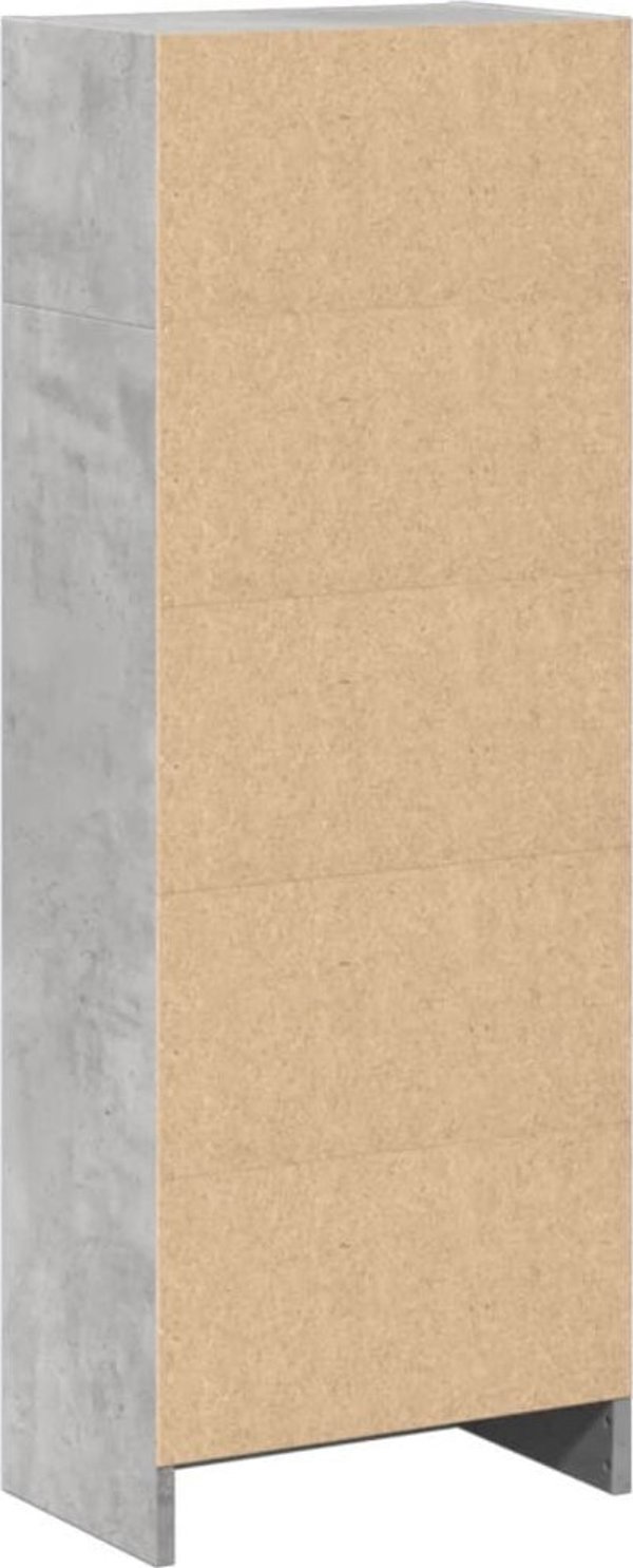vidaXL Ραφιέρα, γκρι απόχρωση σκυροδέματος, 40x24x109 cm, υλικό ξυλομάζας