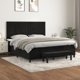 vidaXL Κρεβάτι Continental με στρώμα, μαύρο βελούδο 160x200 cm