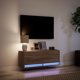 vidaXL Επιτοίχια τηλεόραση με LED, καφέ ντουμπσόνομα, 100x31x35 εκ.