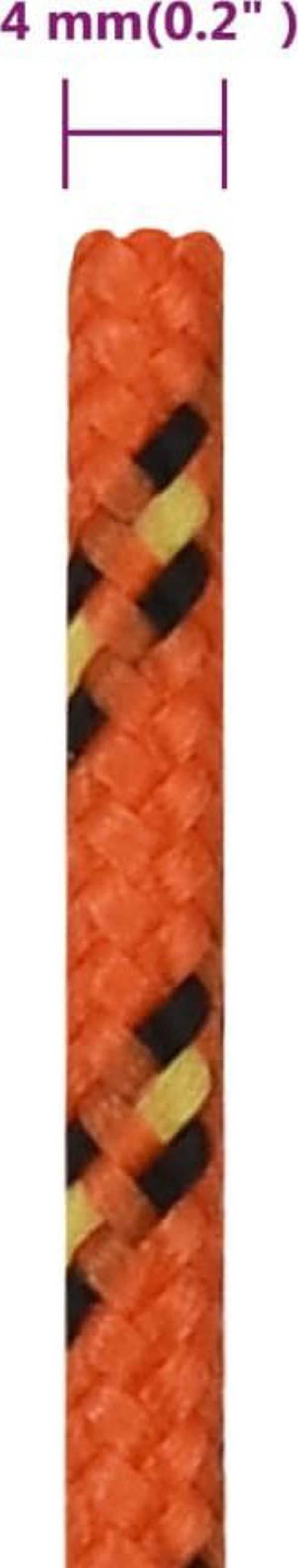 vidaXL Ναυτικό Σχοινί, Πορτοκαλί, 4 mm x 250 m, Πολυπροπυλένιο
