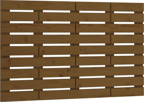 vidaXL Κεφαλάρι κρεβατιού, καφέ μέλι, 106x3x63 εκ, από μασίφ πεύκο
