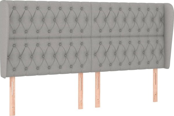 vidaXL Κεφαλάρι uszak ανοιχτό γκρι 183x23x118/128 εκ ύφασμα