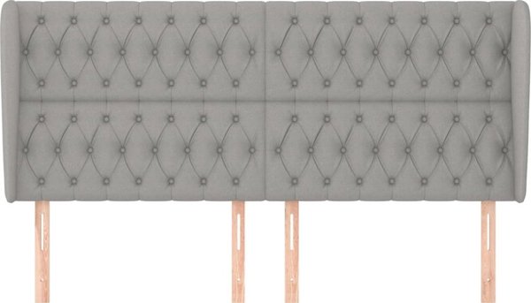 vidaXL Κεφαλάρι uszak ανοιχτό γκρι 183x23x118/128 εκ ύφασμα