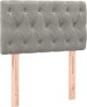 vidaXL Προσκέφαλο κρεβατιού, γκρι, 80x7x78/88 cm, βελούδο