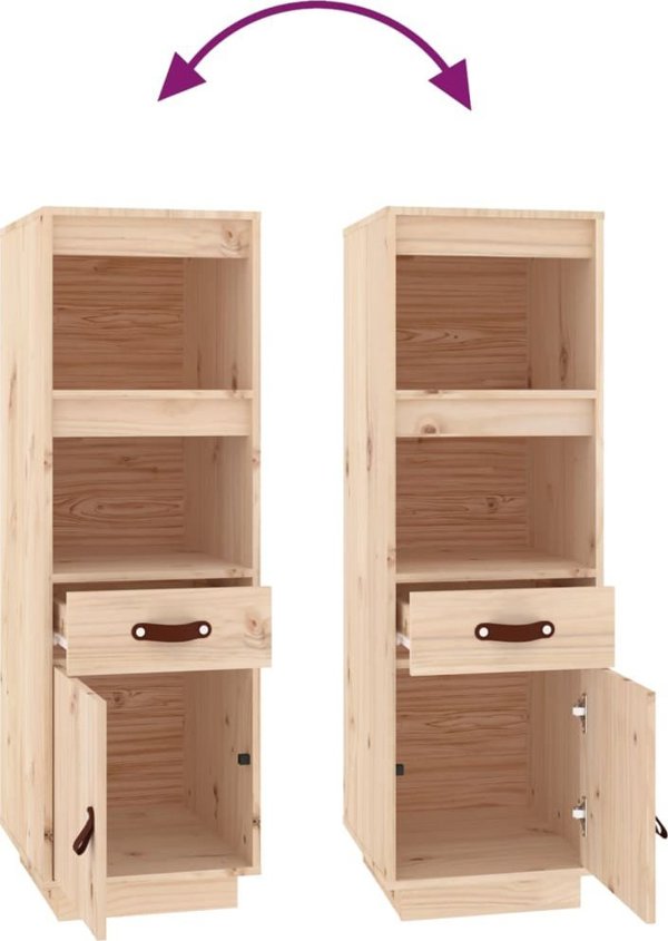 vidaXL Regal 34x40x108,5 cm από μασίφ πεύκο