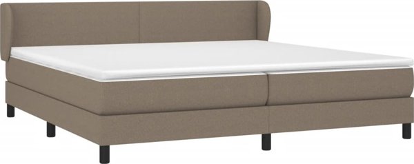 vidaXL Λιώρο kontynentalne z materacem, taupe, tkanina, 200x200 cm