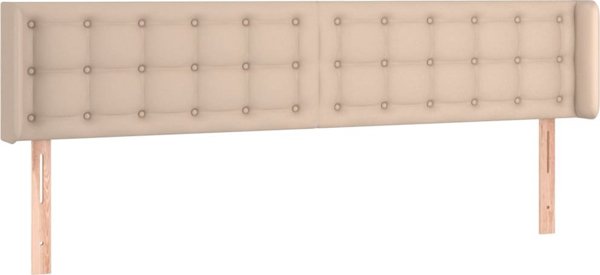 vidaXL Zaglowek uszak, cappuccino, 183x16x78/88 cm, texnimos derma