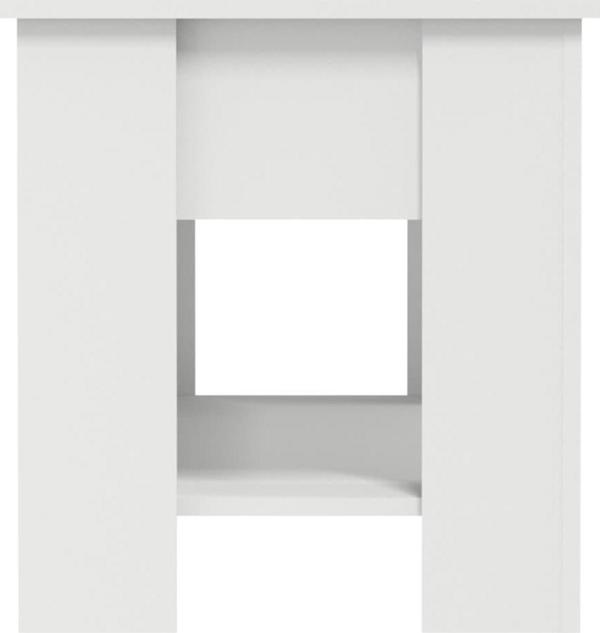 vidaXL Λευκό τραπεζάκι καφέ 101x49x52 cm από μοριοσανίδα
