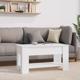 vidaXL Λευκό τραπεζάκι καφέ 101x49x52 cm από μοριοσανίδα