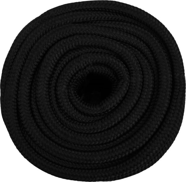 vidaXL vidaXL Lina robocza, czarna, 18 mm, 50 m, poliester