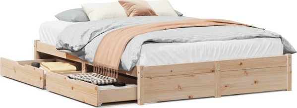 vidaXL Κρεβατοκάμαρα χωρίς στρώμα, 150x200 εκ., μασίφ πεύκο