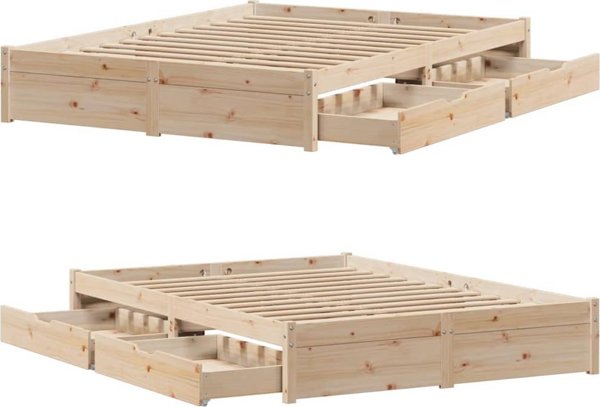 vidaXL Κρεβατοκάμαρα χωρίς στρώμα, 150x200 εκ., μασίφ πεύκο
