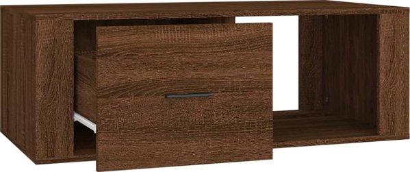 vidaXL Τραπέζι σαλονιού, καφέ δρυς, 100x50,5x35 εκ., σύνθετο ξύλο