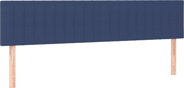 vidaXL Κεφαλάρι Κρεβατιού με LED, Μπλε, 180x5x78/88 εκ., ύφασμα