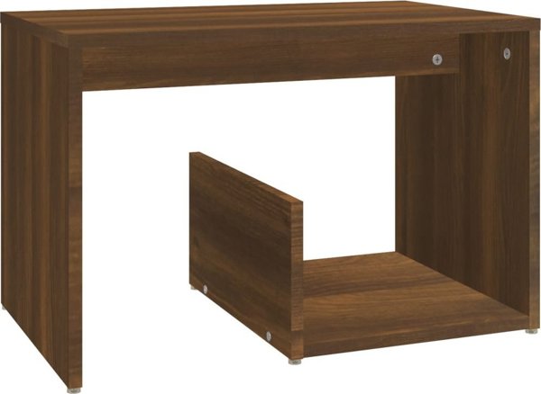 vidaXL Πλάγιο τραπεζάκι, χρώμα καφέ δρυς, 59x36x38 εκ., υλικό ξύλου