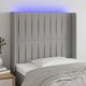 vidaXL Zaglohek do lzoka me LED, jasnoszary, 103x16x118/128 cm, yfasma