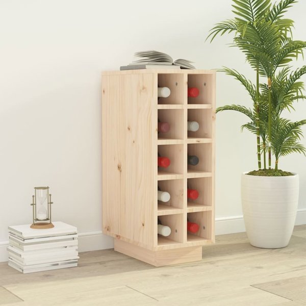 vidaXL vidaXL Szafka na wino, czarny, 23x34x61 cm, lite drewno sosnowe