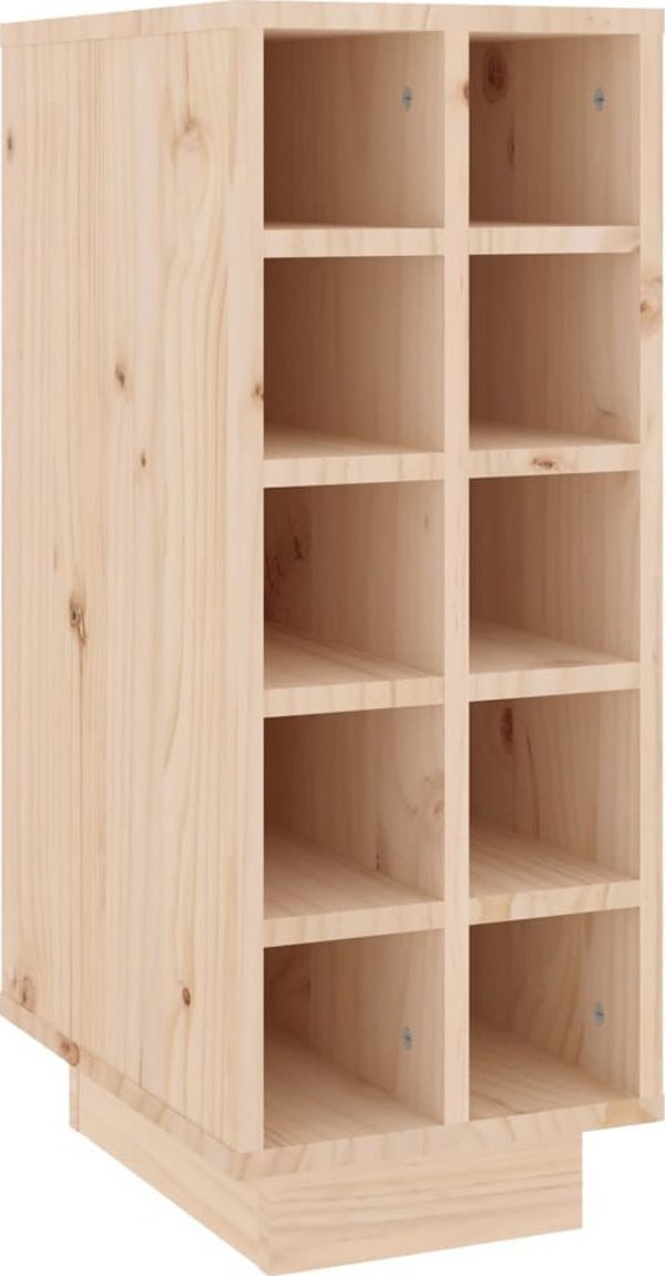 vidaXL vidaXL Szafka na wino, czarny, 23x34x61 cm, lite drewno sosnowe