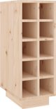 vidaXL vidaXL Szafka na wino, czarny, 23x34x61 cm, lite drewno sosnowe
