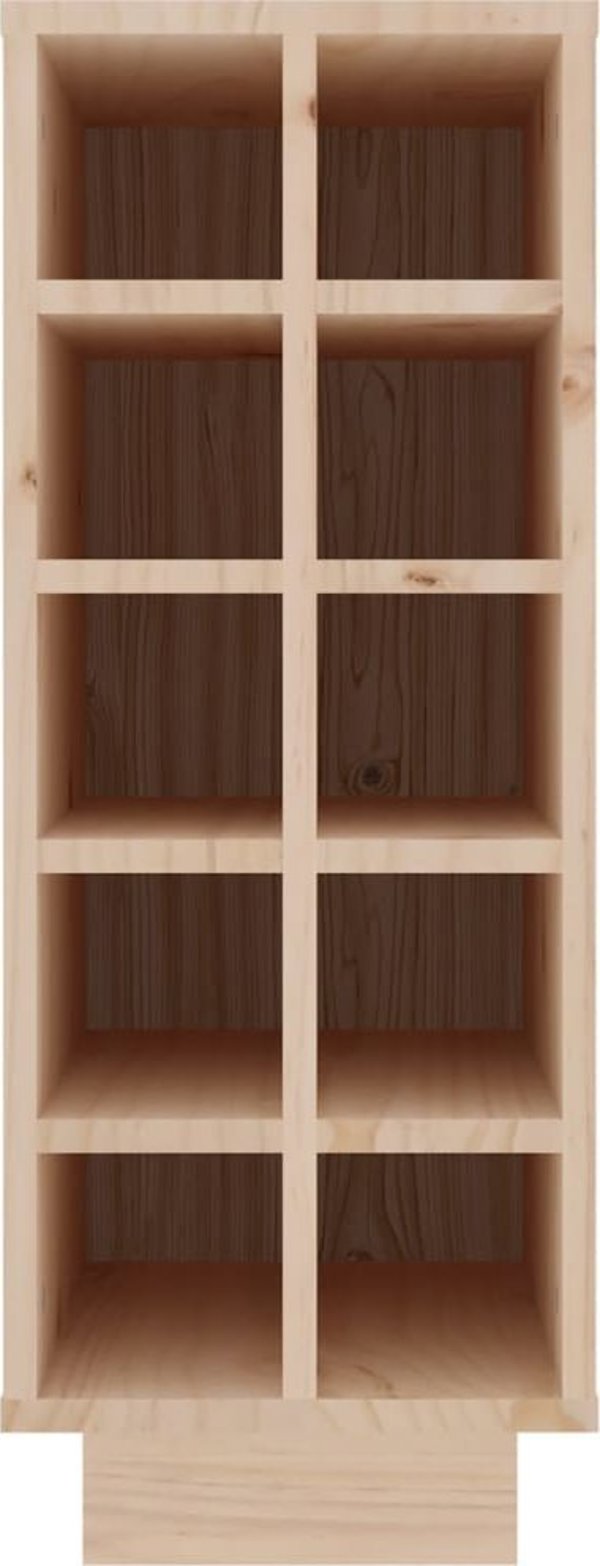 vidaXL vidaXL Szafka na wino, czarny, 23x34x61 cm, lite drewno sosnowe