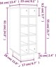 vidaXL vidaXL Szafka na wino, czarny, 23x34x61 cm, lite drewno sosnowe