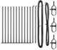 vidaXL Φράχτες Κολώνες με Βάσεις 13 Τεμ. 32mm 70cm Γαλβανισμένο Ατσάλι